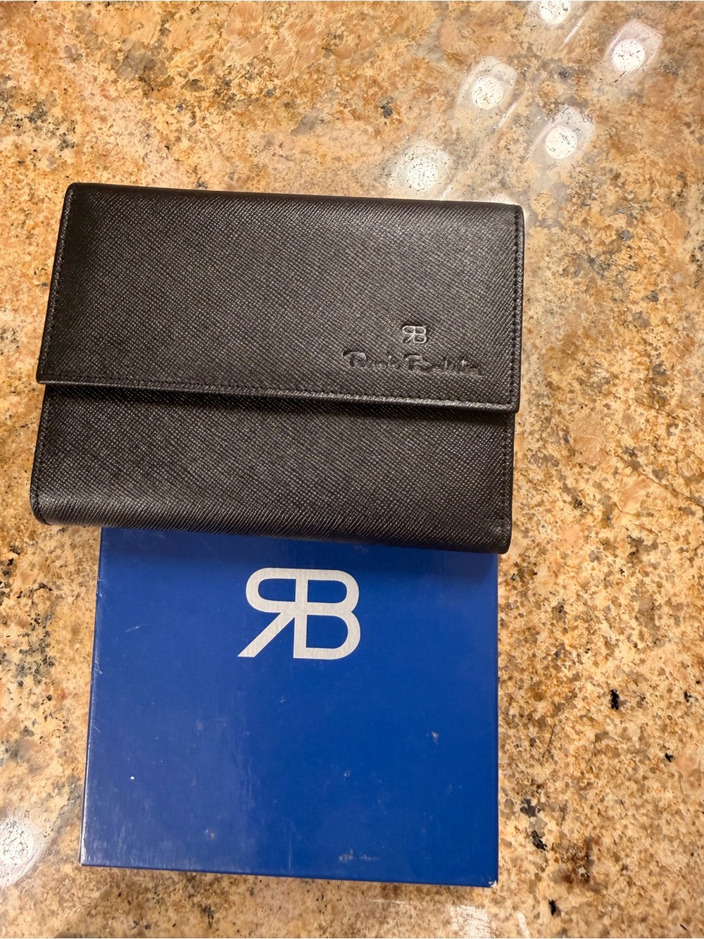 Renato Balestra Black Saffiano Leather Wallet